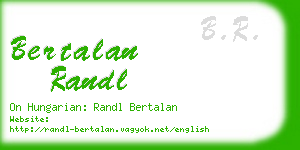 bertalan randl business card
